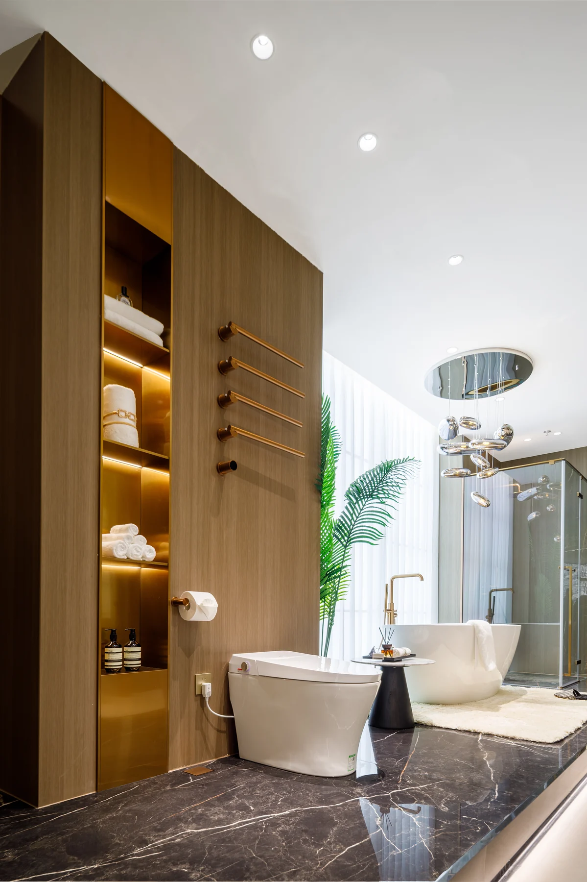 Luminous Tranquility smart toilet area